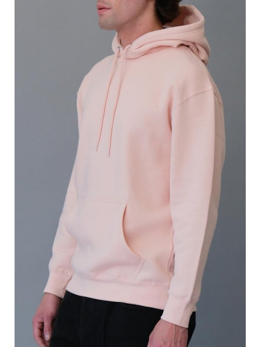 Men's Heavyweight Fleece Pullover Hoodie with Drawstring - Cozy & Stylish - Picture 2 of 4